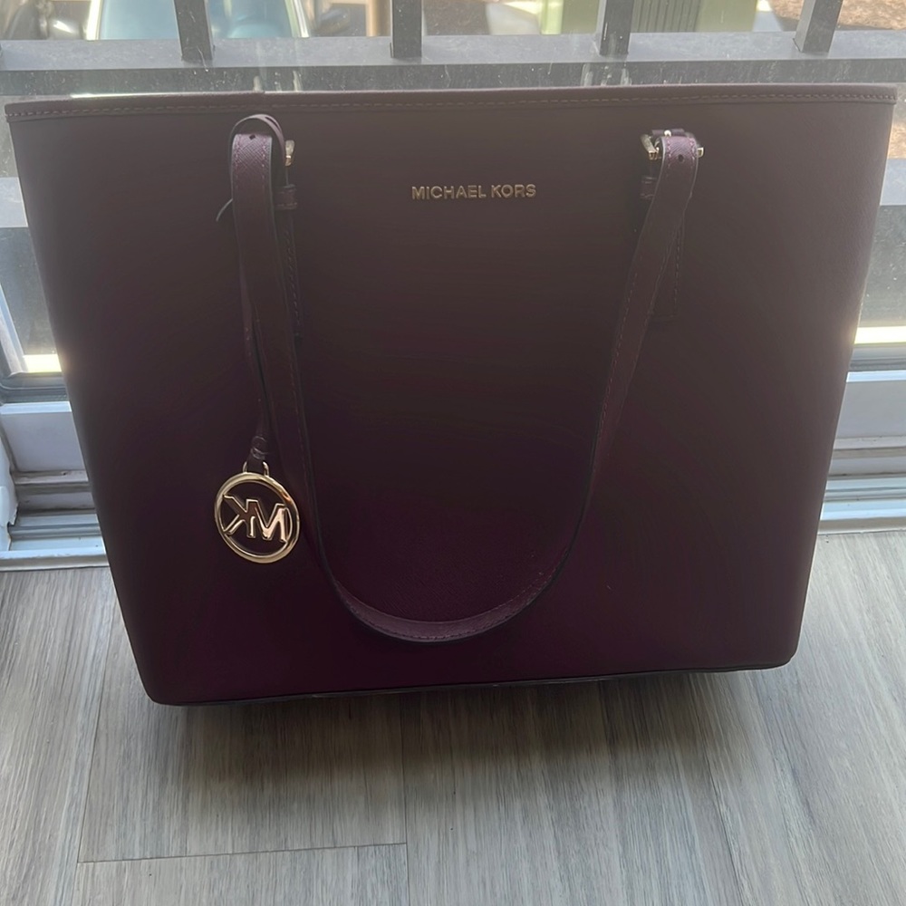 Maroon Michael Kors Purse